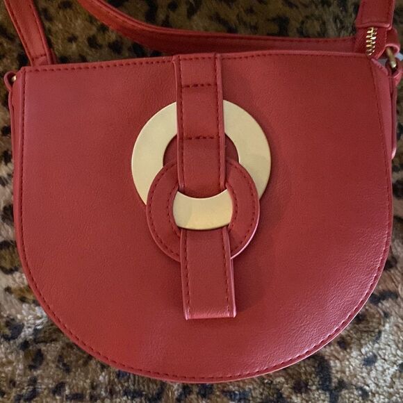 Coral Faux Leather Crossbody - Picture 6 of 6